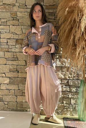 Hippie Shake Patchwork Sweatshirt Candy Rose 